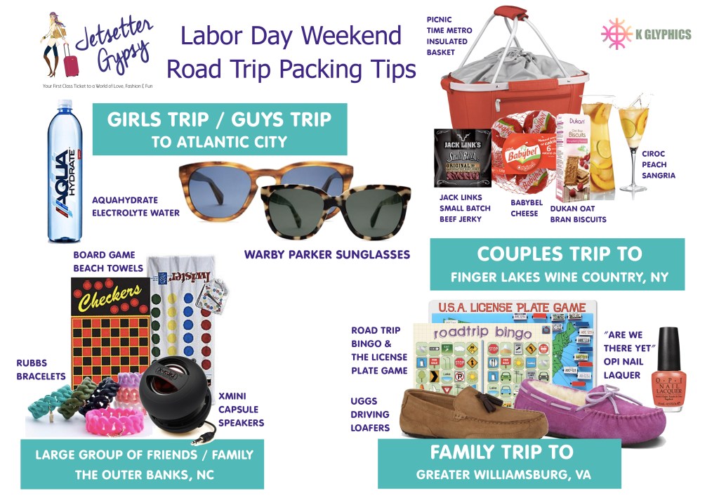 Trunk Tips – All The Must Pack Items for your Labor Day Weekend Road&nbsp;Trip
