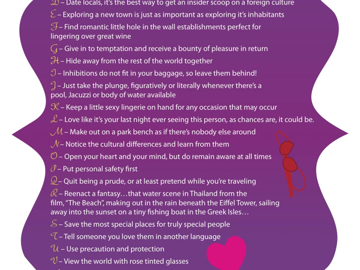 The ABC’s of Romance On The&nbsp;Road