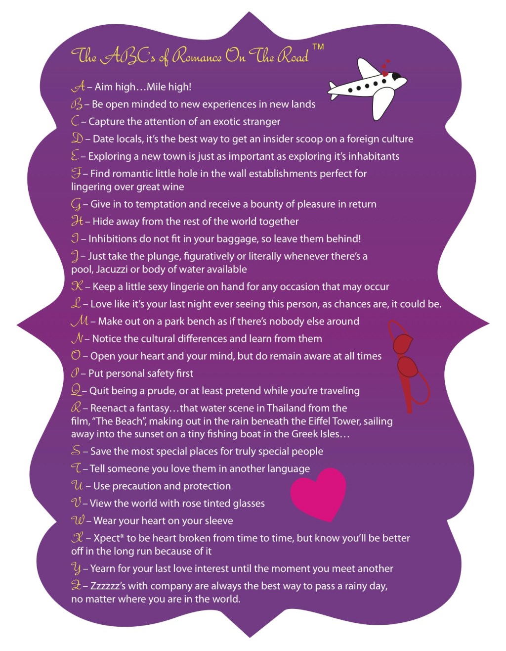 The ABC’s of Romance On The&nbsp;Road